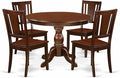 East West Furniture HBDU5-MAH-W 5 Piece Dining Room Table Set Includes a Round by EastWestFurniture