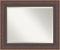Amanti Art Brown Wall Mirror 30x36 Moab Brown Bronze Rectangle Bathroom Mirror by AmantiArt