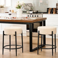 Dining Chairs Set of 2, 23.6" Backless Kitchen Living Room Chair，Mid Century by Viroformo