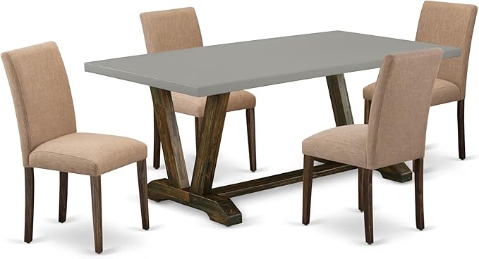 East West Furniture V797AB747-5 5 Piece Modern Dining Table Set Includes a by EastWestFurniture