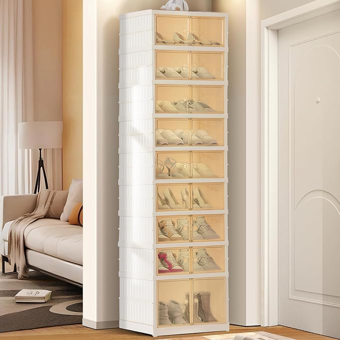 Foldable Shoe Organizer Storage Box, Portable Extra Large Folding Shoe Rack - Image 9