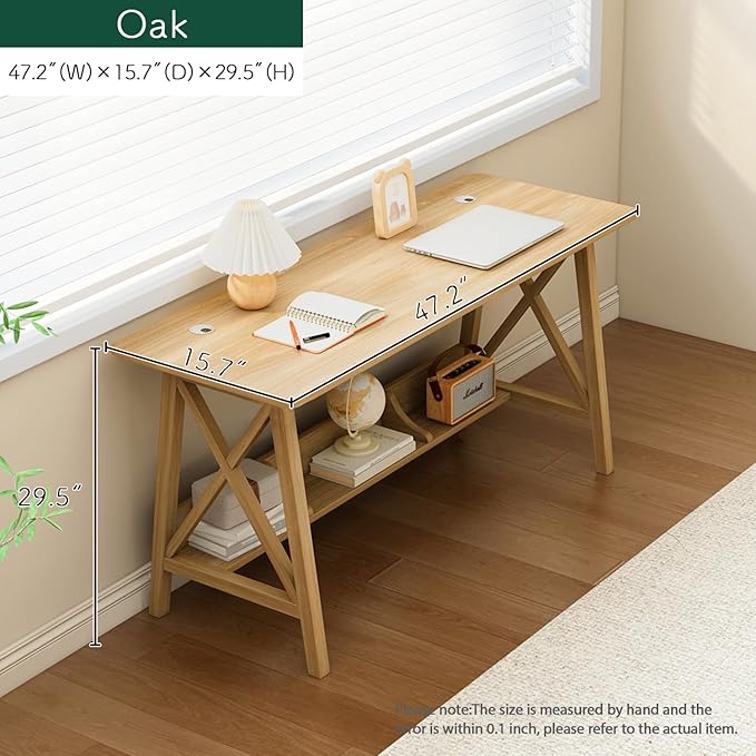 Extra Long Desk with Bookshelf - Image 5