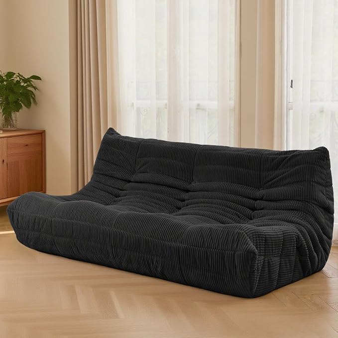 Fireside Three-Seater Mid-Century Armless Sofa — Floor Lounger in Soft Premium by Unknown