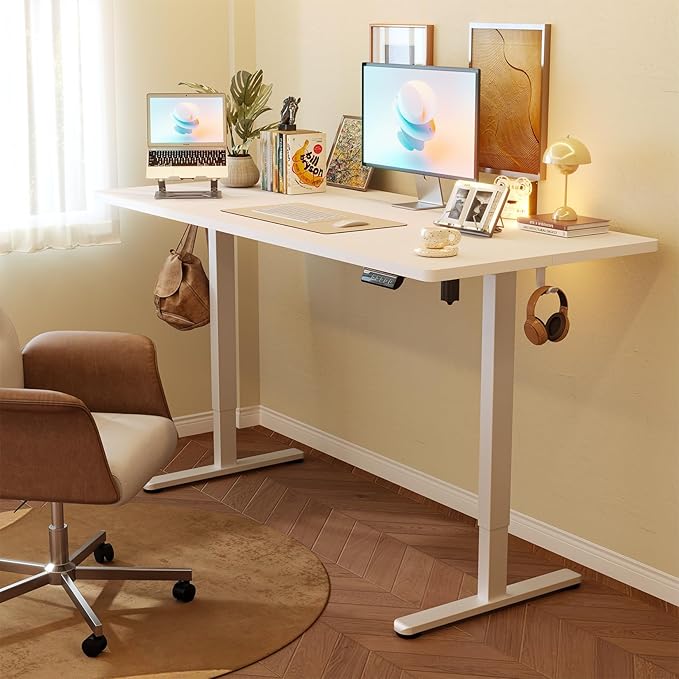 Monomi Electric Standing Desk, 63 x 28 inches Height Adjustable Ergonomic Home - Image 2