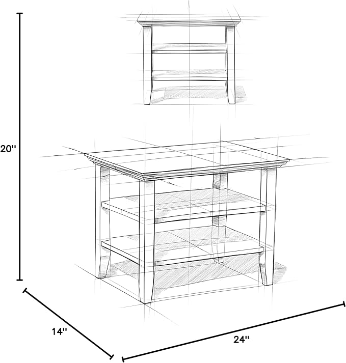 SIMPLIHOME Acadian 14-inch Wide Solid Wood Narrow End Table in Black, - Image 16