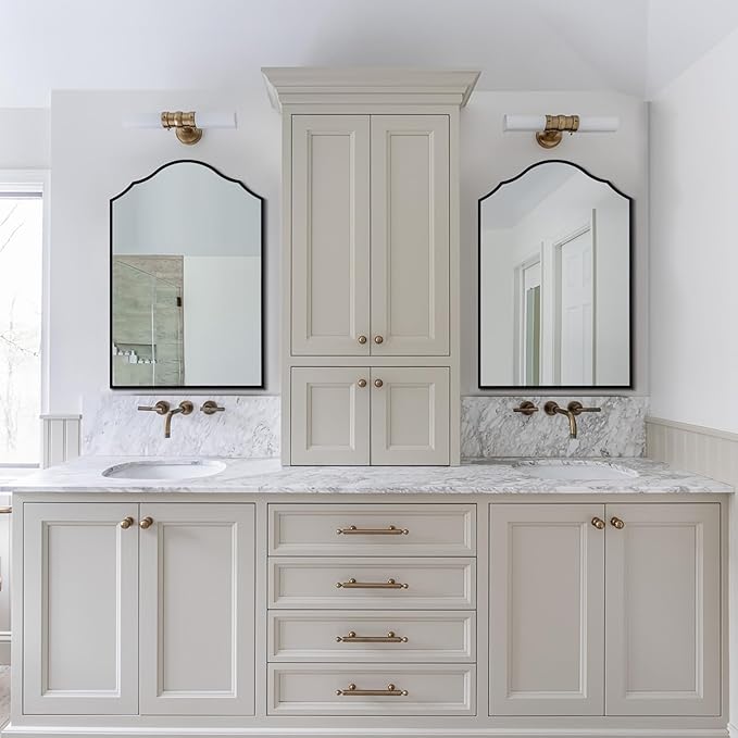Black Decorative Wall Mirror, Traditional Framed Wall Mirror - Image 4