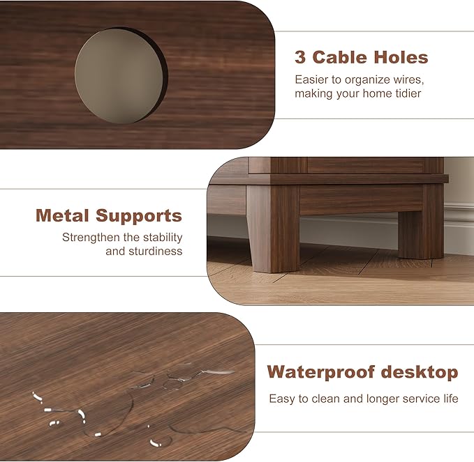 GarveeHome TV Stand for 63 in, Entertainment Center - Image 3