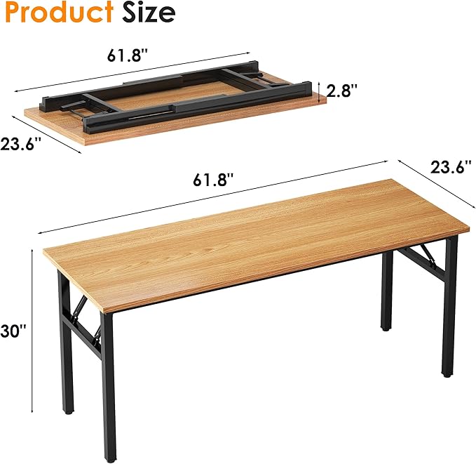 Need Computer Desk Office Desk 62 inches Folding Table - Image 3