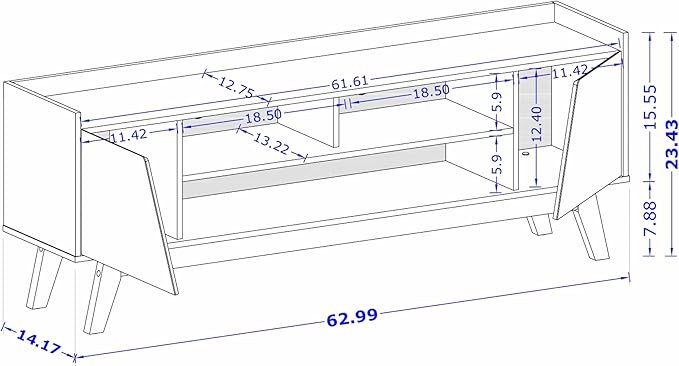 Manhattan Comfort Marcus Mid Century Modern 65 Inch TV Stand - Image 3
