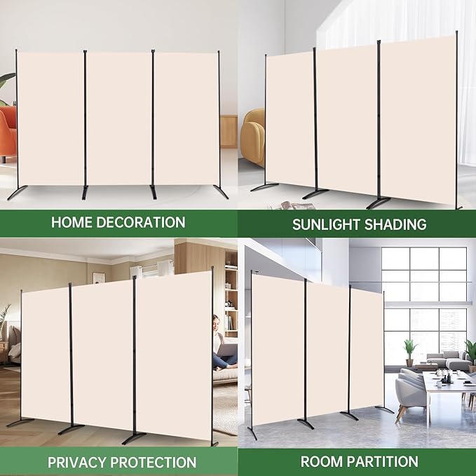 YASRKML Room Divider Folding Privacy Screens, Portable Room Divider Panel 3 - Image 7
