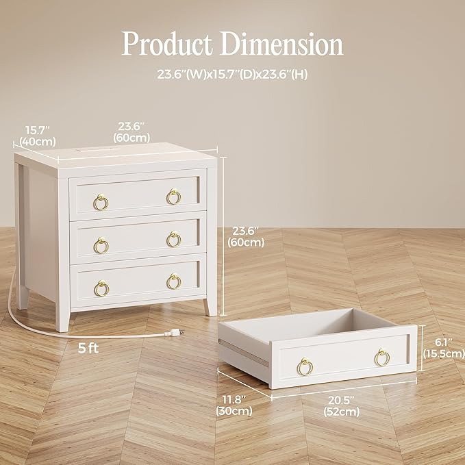 Huuger 23.6 Inch Night Stand - Image 2