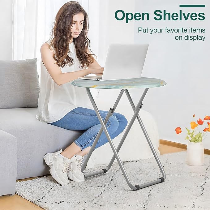 TV Trays Table Set of 4, Portable TV Dinner Tables - Image 5