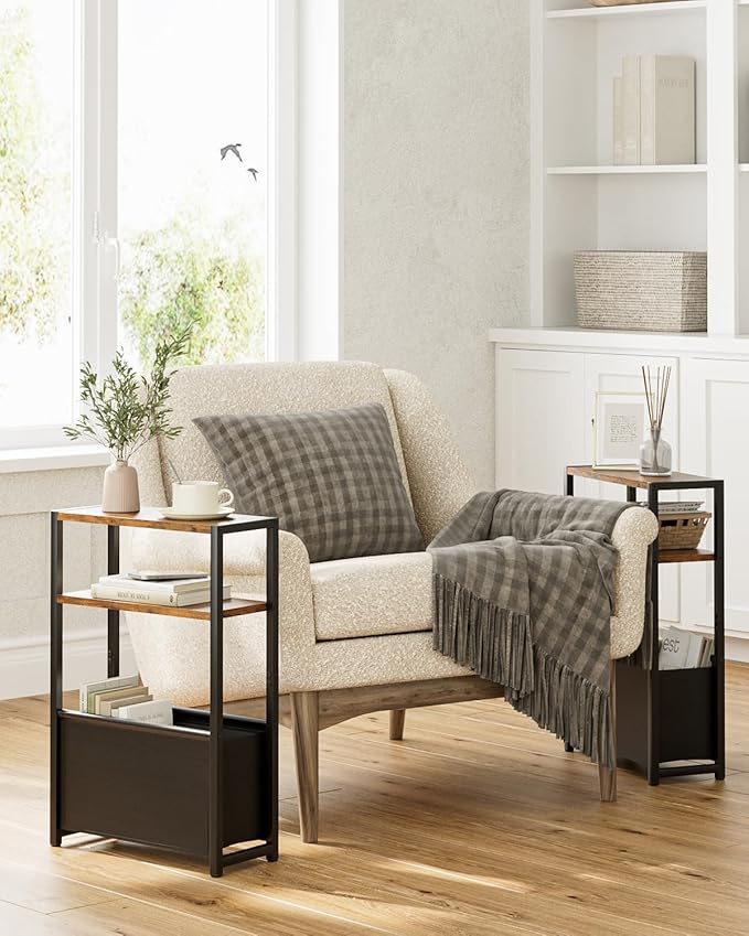 Narrow Side Table End Table, 3-Tier Side Table - Image 7