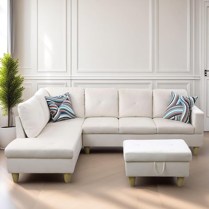 L Shaped Sectional Couch Sofa, Modern Couches - Image 6