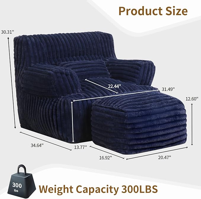 Comfy Gaint Bean Bag Chair - Image 2