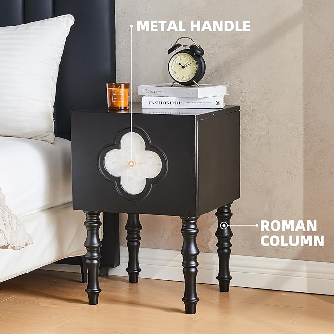 Uniclinens Black Nightstand - Image 4