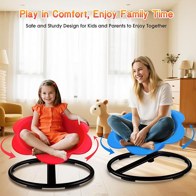 Lucky Flower Spinning Chair for Autism Kids, Sensory Swivel Chair Training Body - Image 3