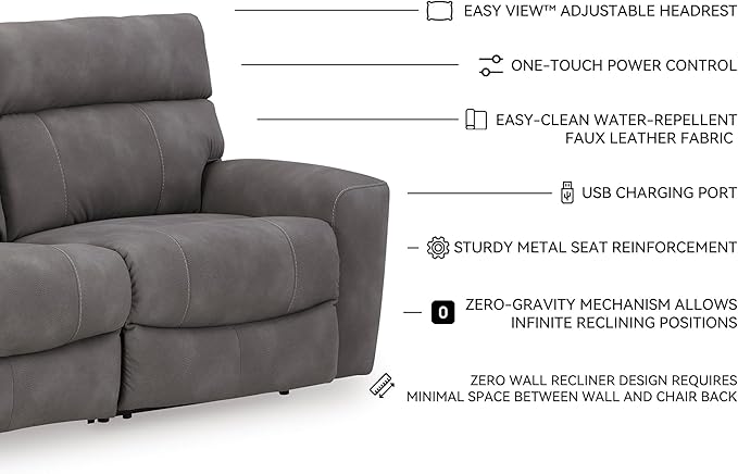 Signature Design by Ashley Next-Gen DuraPella Contemporary Faux Leather Modular - Image 4