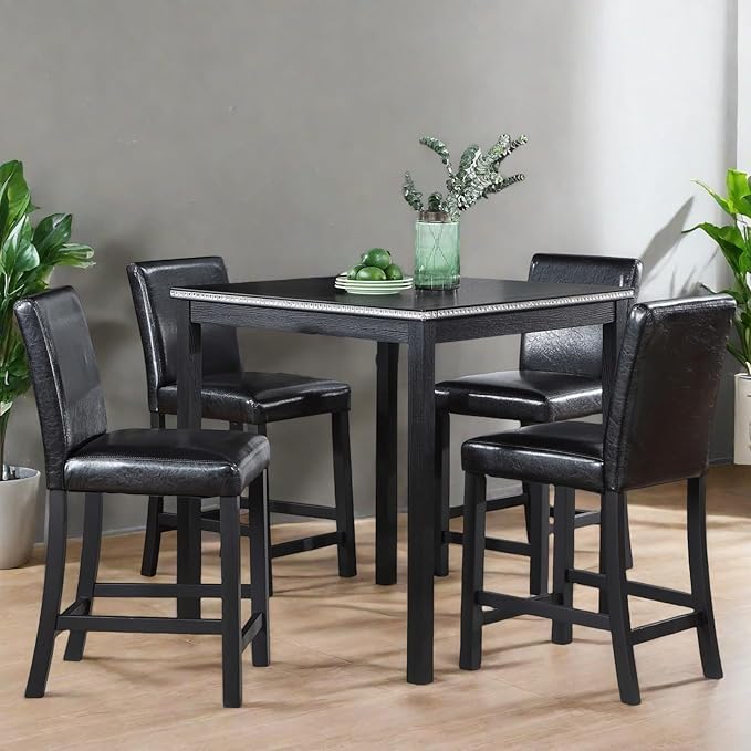 Dining Table Set for 4, 5-Piece Dining Room Table Set - Image 7