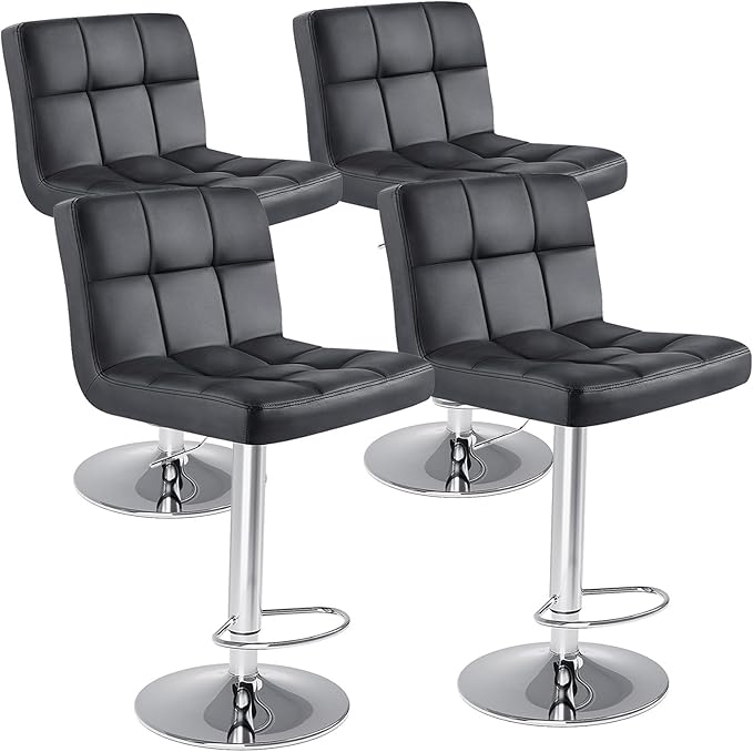 DUMOS Bar Stools Set of 4, 24 inch Counter Height Bar Stools, Upholstered by DumosLifestyle