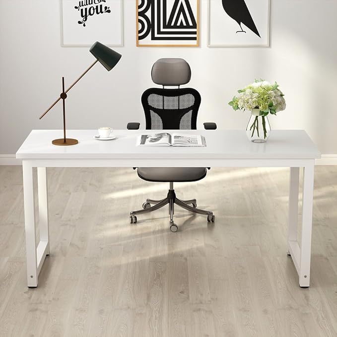 Tribesigns Computer Desk, 63 inch Large Office Desk Computer Table Study - Image 4