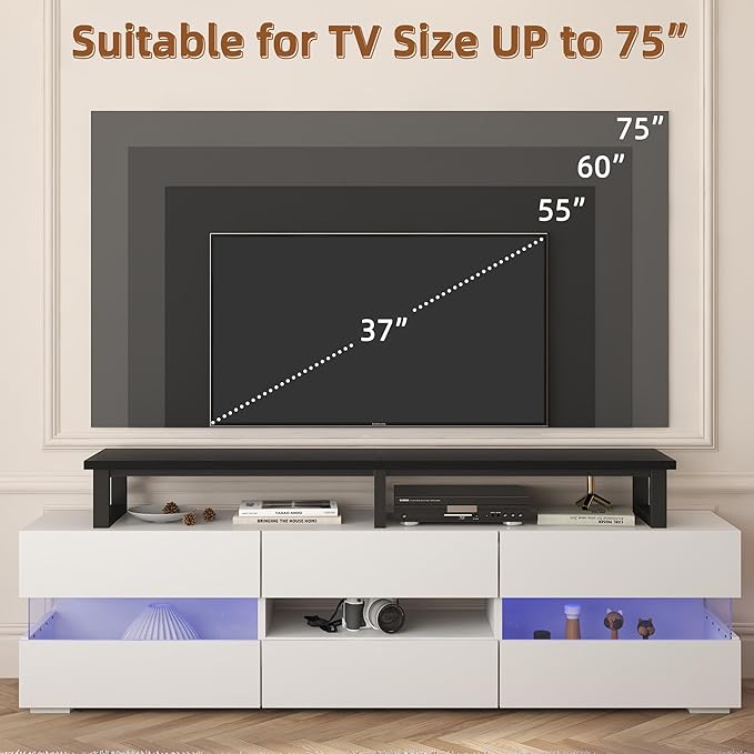 59" Large TV Riser for 32-75 inch TV, TV Riser Stand Shelf - Image 3