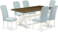 East West Furniture X077CE215-7 7 Piece Dining Table Set Consist of a Rectangle by EastWestFurniture
