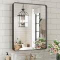 WEER Black Bathroom Mirror for Wall 20X30 Inch, Rectangular Black Metal Framed by WEER