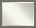 Amanti Art Grey Wall Mirror 35x45 Fencepost Grey Narrow Rectangle Bathroom by AmantiArt