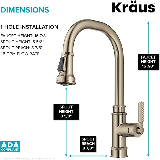 KRAUS Allyn Transitional Industrial Pull-Down Single Handle Kitchen Faucet in - Image 5