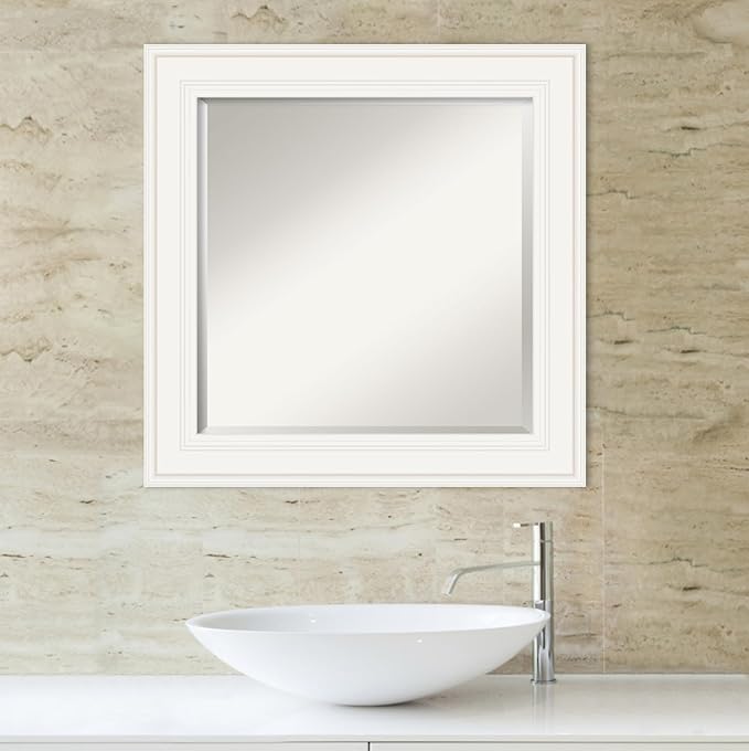 Amanti Art White Bathroom Mirror - Image 6