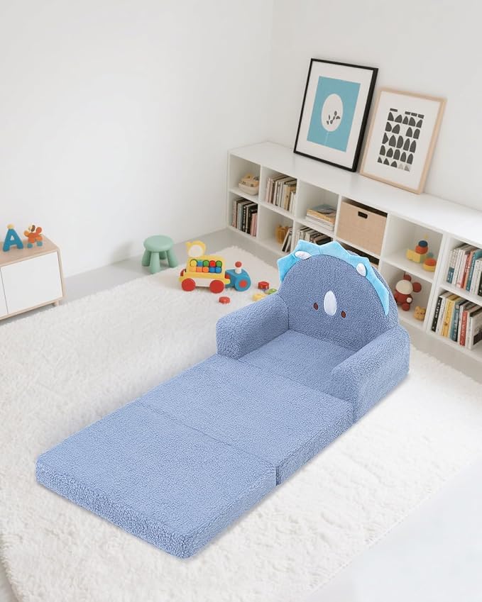 MOONBEEKI 2-in-1 Foldable Toddler Couch, Soft Sherpa Fabric - Image 8