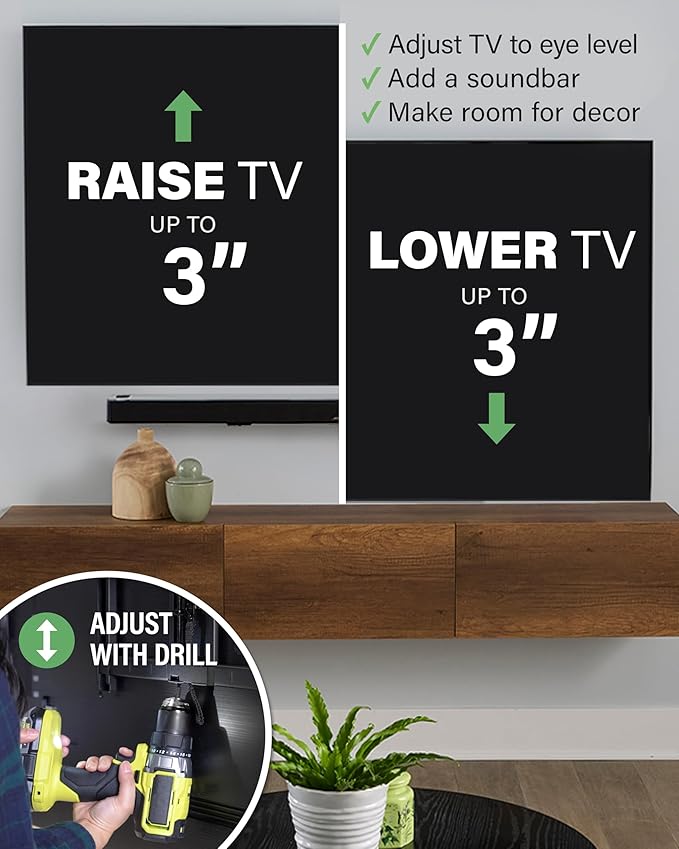 SANUS Height Adjustable Full Motion TV Wall Mount - Image 3