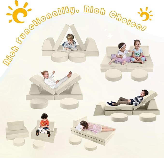 MeMoreCool Modular Kids Play Couch - Image 5