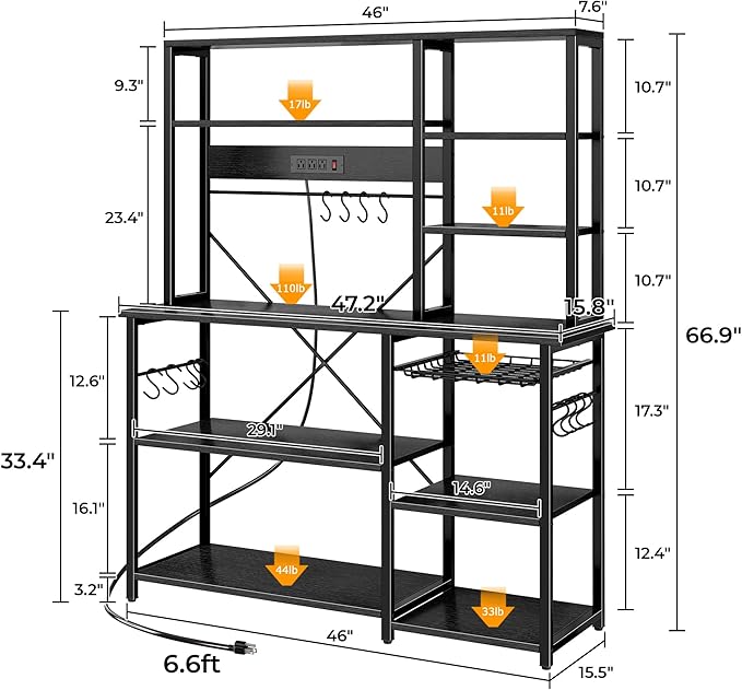 SUPERJARE Larger Bakers Rack - Image 3