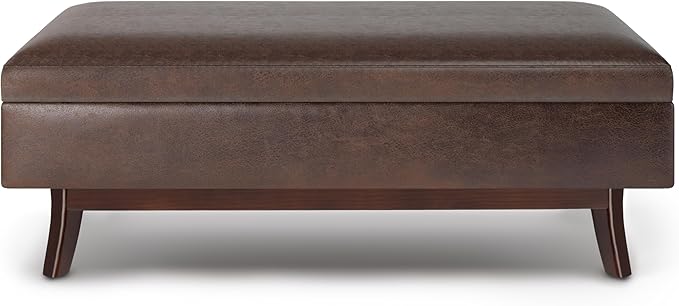 SIMPLIHOME Owen 48 inch Wide Mid Century Modern Rectangle Rectangular Storage - Image 5
