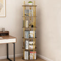 5 Tier Rotating Bookshelf, 360° Spinning Bookshelf Tower, Round Narrow Space by Merkisa