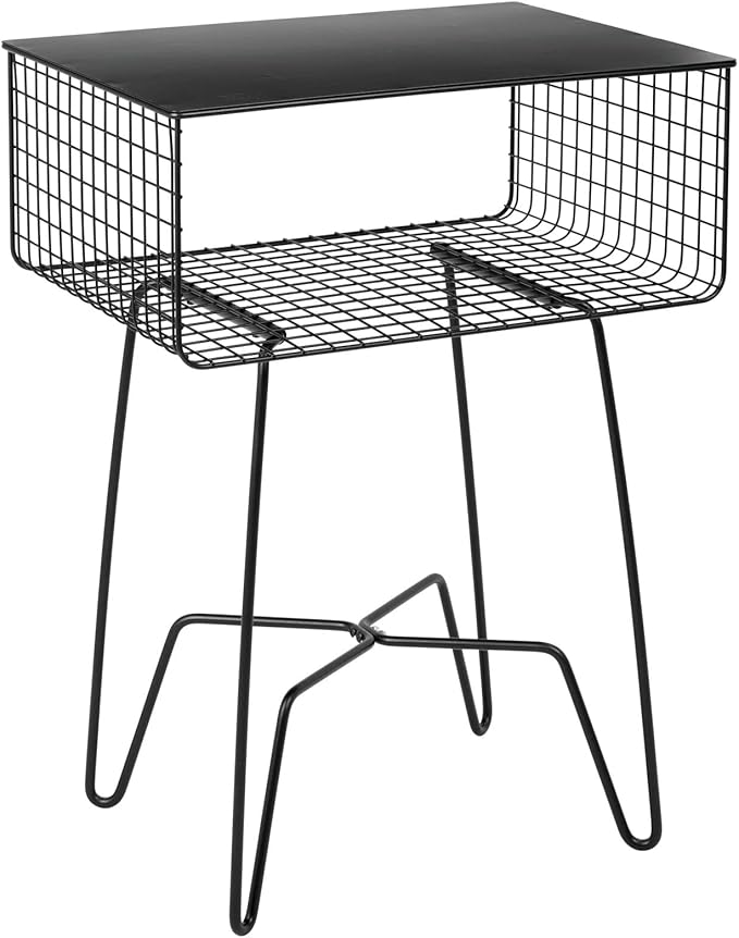 mDesign Steel Side Table Nightstand - Image 7