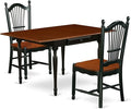 East West Furniture MZDO3-BCH-W 3 Piece Dining Set Contains a Rectangle Dining by EastWestFurniture