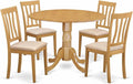 East West Furniture DLAN5-OAK-C 5 Piece Kitchen Table Set by EastWestFurniture