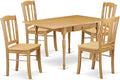 East West Furniture MZDL5-OAK-W 5 Piece Dining Room Table Set Includes a by EastWestFurniture