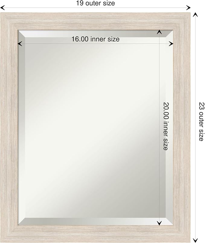 Amanti Art White Bathroom Mirror - Image 4