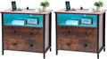 27 Inch Wide Night Stand, Large Wood Night Stand Set 2 by Tykacna