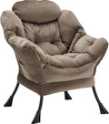 Lazy Chair Thick Padded, Comfy Velvet Accent Lounge Chair by Youtanic