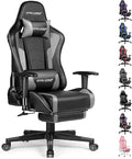 GTRACING Gaming Chair with Footrest Speakers Video Game Chair Bluetooth Music by GtracingDirect