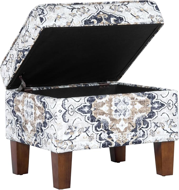 Home Decor | Dinah Collection Modern Storage Ottoman | Ottoman - Image 8