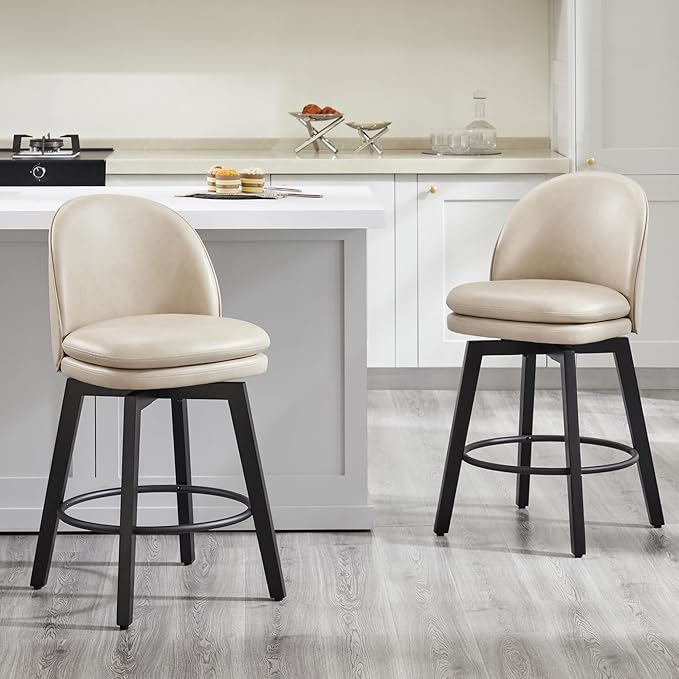 Counter Height Barstools 26 inch Upholstered Swivel Bar Stools by Kislot