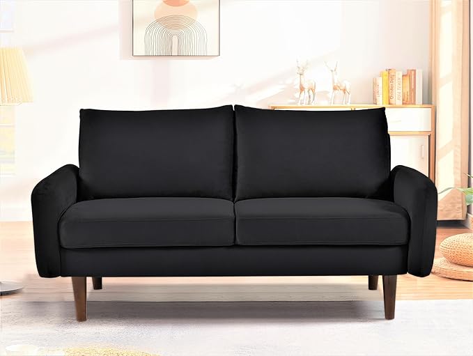 Container Furniture Direct Kent Velvet Loveseat Sofa by ContainerDirect