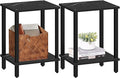 TUTOTAK End Table, Side Table, Nightstand, 2-Tier Storage Shelf, Sofa Table by WelcometotheTUTOTAKHome