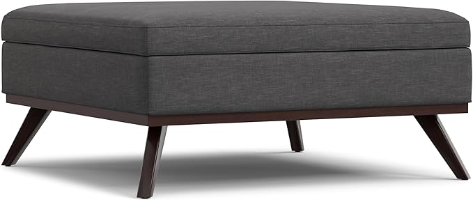 SIMPLIHOME Owen 40 inch Wide Mid Century Modern Square XL Coffee Table Storage - Image 7